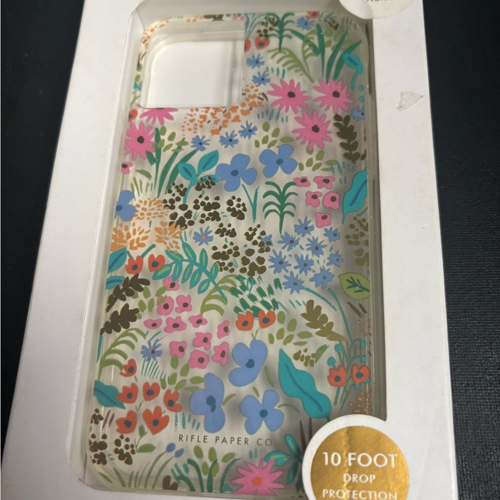 Rifle Paper Co Floral iPhone Case with Metallic Accents